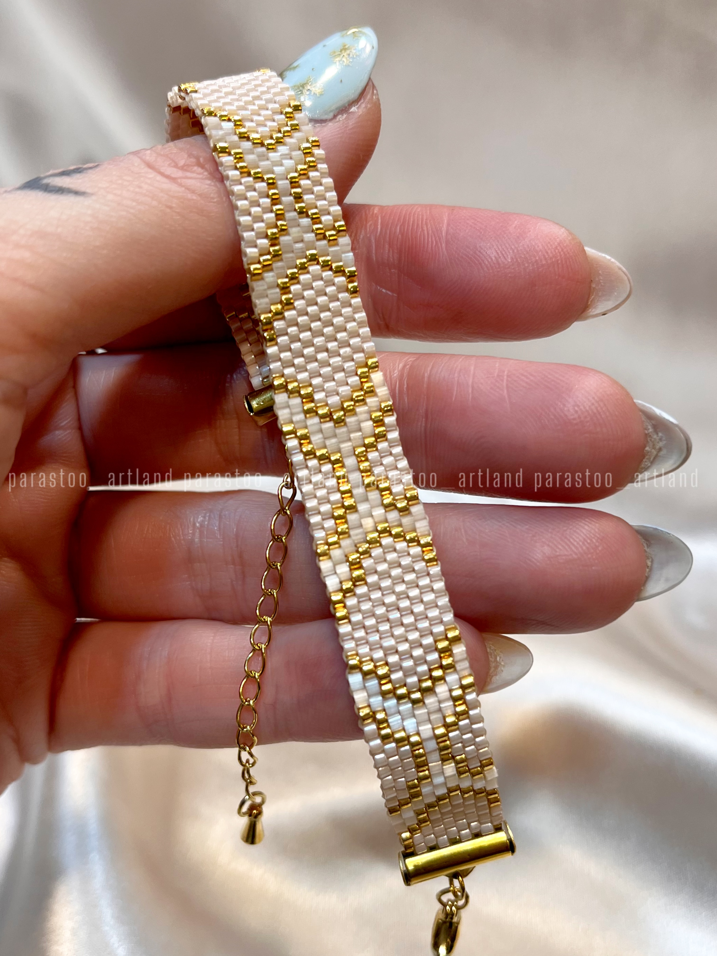 دستبند زنانه دستساز با منجوق دلیکا میوکی ژاپن