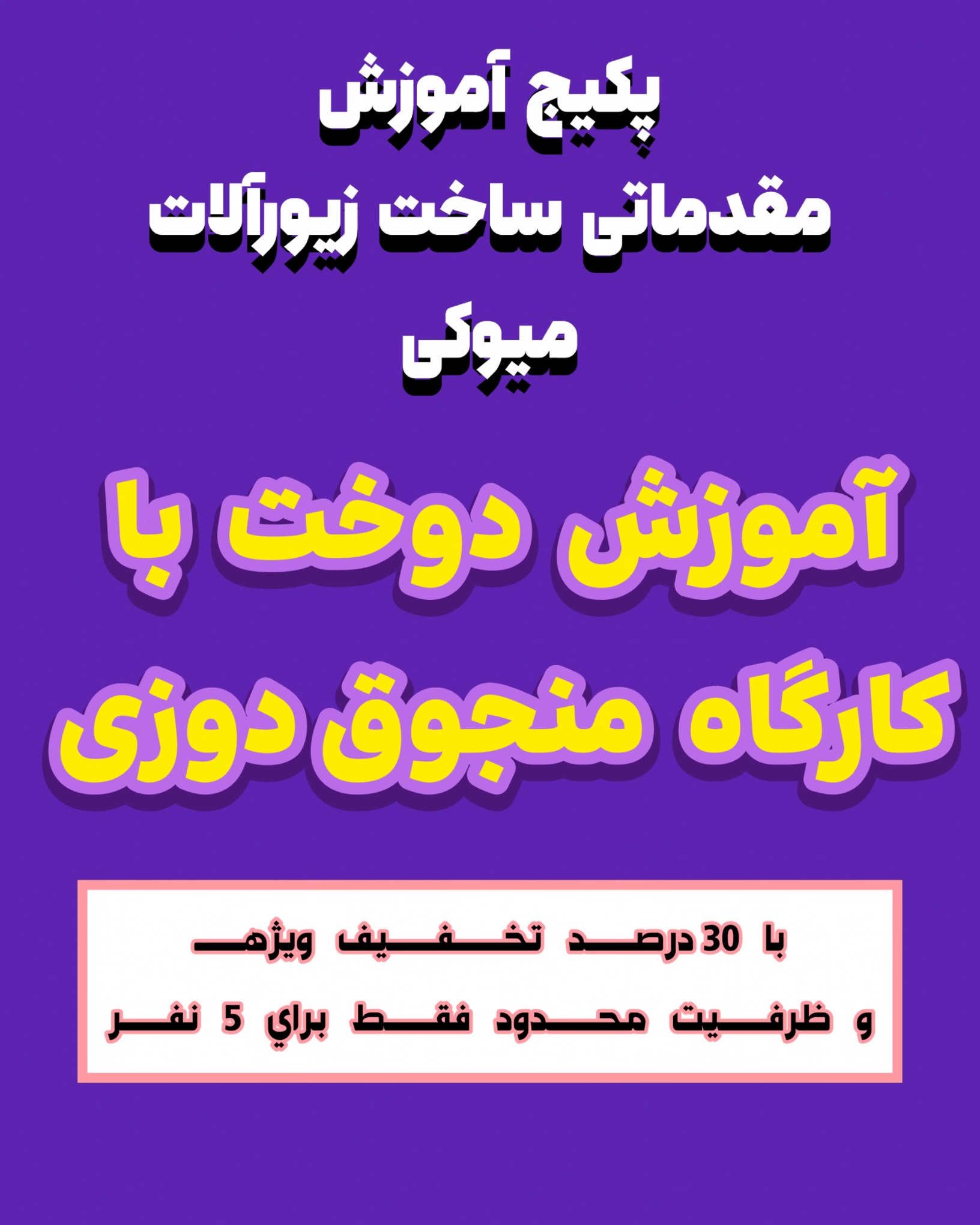 پکیج آموزش مقدماتی ساخت زیورآلات میوکی